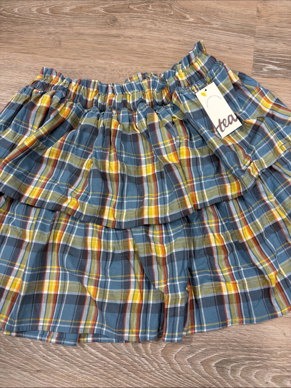 Tea Collection Plaid Ruffle Tier Skirt
